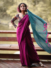 Beautiful Demanded Half Half Mal Cotton Saree