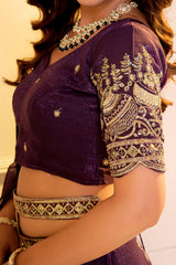 Festive Special Crunchy Silk Embroidery Zari & Sequence Beads Work Lehenga Choli