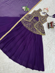 Beautiful Designer Georgette Thread With Sequence Work Lehenga Choli