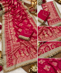 Karwachauth Special Dola Silk Viscose Weaving Saree