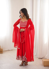 Festival Special Georgette Designer Embroidery Sequence Work Gown