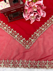 Party-wear Georgette Thread With Sequence Work Saree