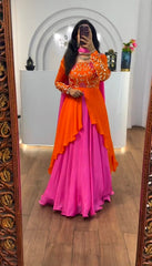 Beautiful Designer Party-wear Georgette Embroidery Thread Sequence & Codding Work Gown