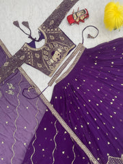 Beautiful Georgette Embroidery Work Lehenga Choli