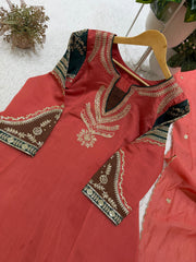 Party-wear Mul Chanderi Codding Sequence With Embroidery Work Suit