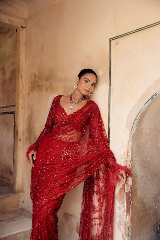 Bollywood Blockbuster Heavy Quality Butterfly Net Saree