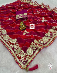 Beautiful Soft Georgette Lehriya Multi Saree