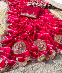 Beautiful Georgette Prisam Lehriya Designer Saree