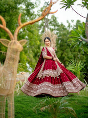 Beautiful Georgette Embroidery Thread & Sequence Work Lehenga Choli