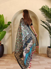 Beautiful Soft Cotton Chanderi With Kalamkari Digital Printed Saree