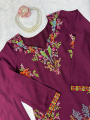 Designer Rayon Thread Work Farshi Palazzo Set