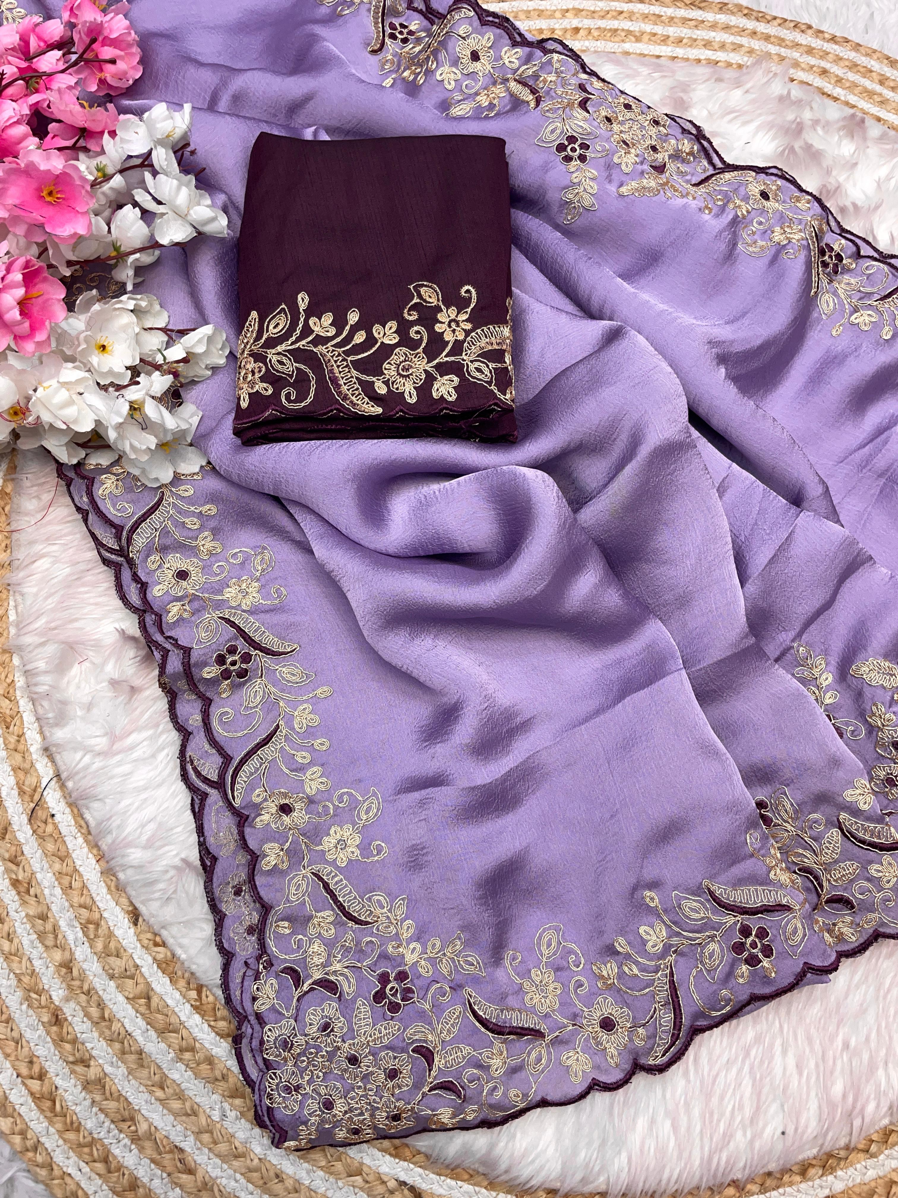 Beautiful Malai Silk Silk Satin Saree