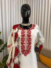 Beautiful Party-wear Fendy Silk Thread Work Salwar Suit