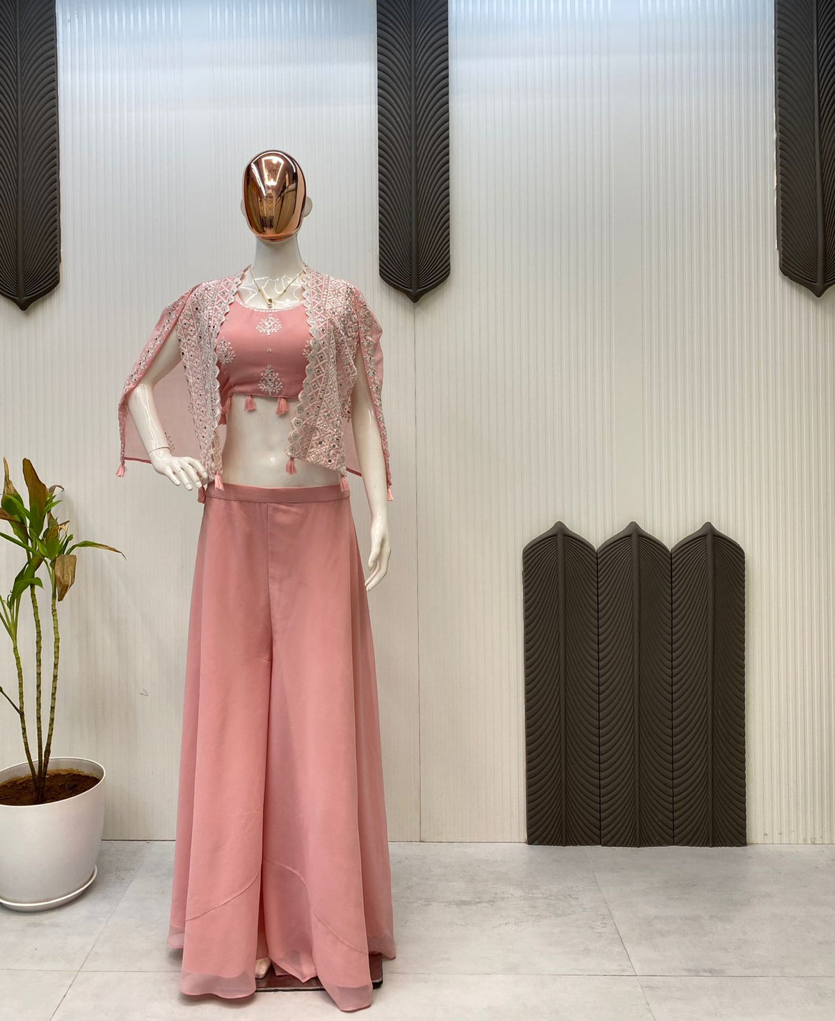 Trending Party-wear Georgette Three Piece Set