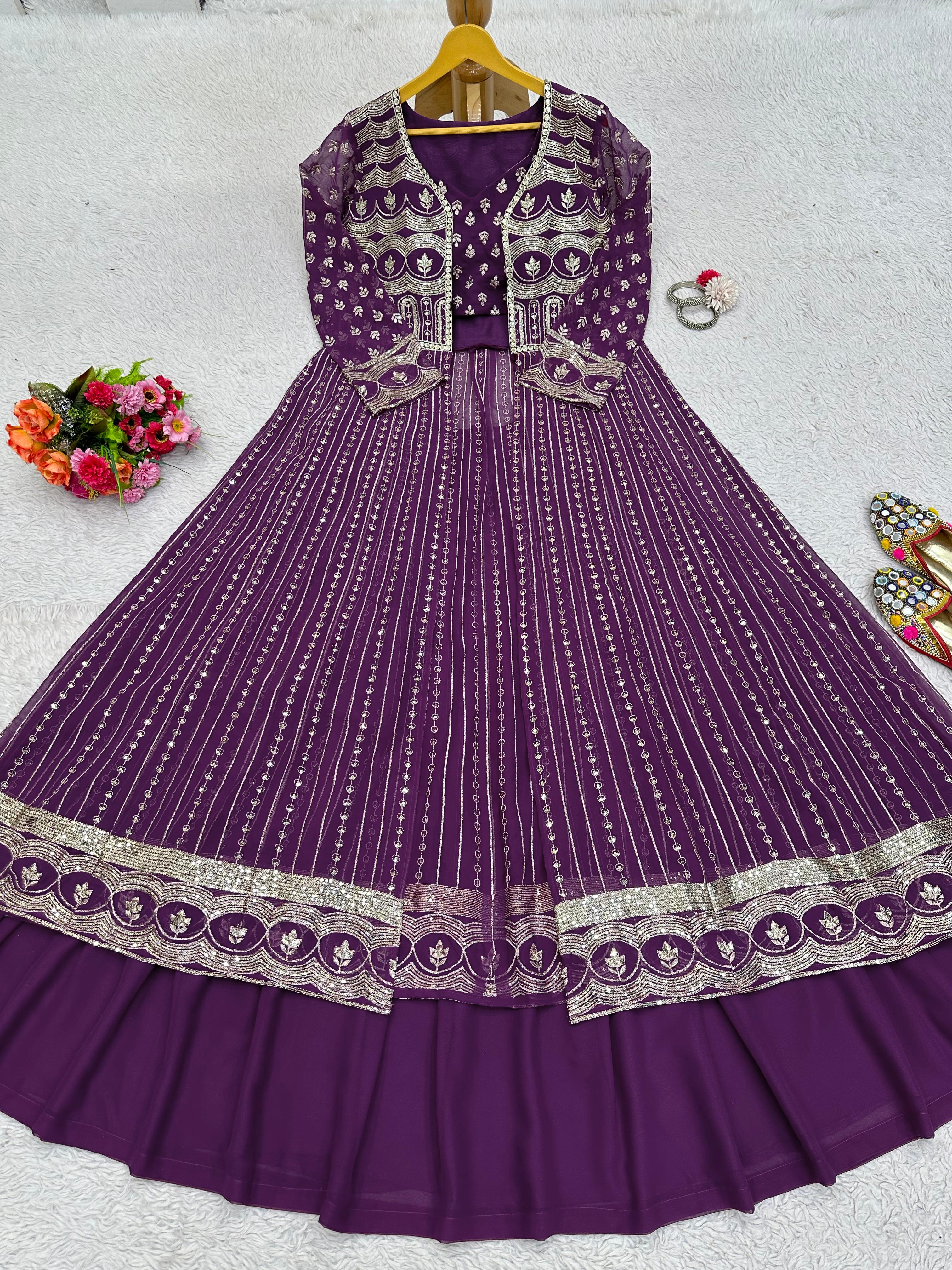 Designer Georgette Work Lehenga Choli