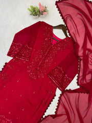 Beautiful Party-wear Georgette Sequence Embroidery Work Salwar Suit