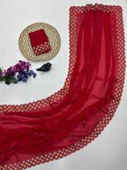 Party-wear Fendy Silk Space Silk With Jarkhan Work Saree