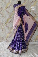 Beautiful Shiny Silk Digital Printed Saree