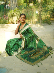 Beautiful Soft Silk Hand Bandhej Saree