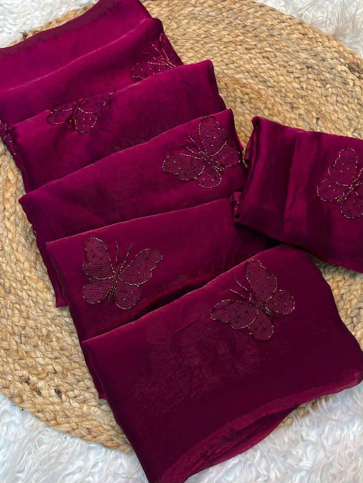 Beautiful Space Beads & Sequence Work Saree