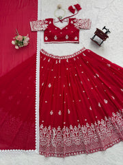 Party-wear Designer Georgette Thread With Sequence Work Lehenga Choli