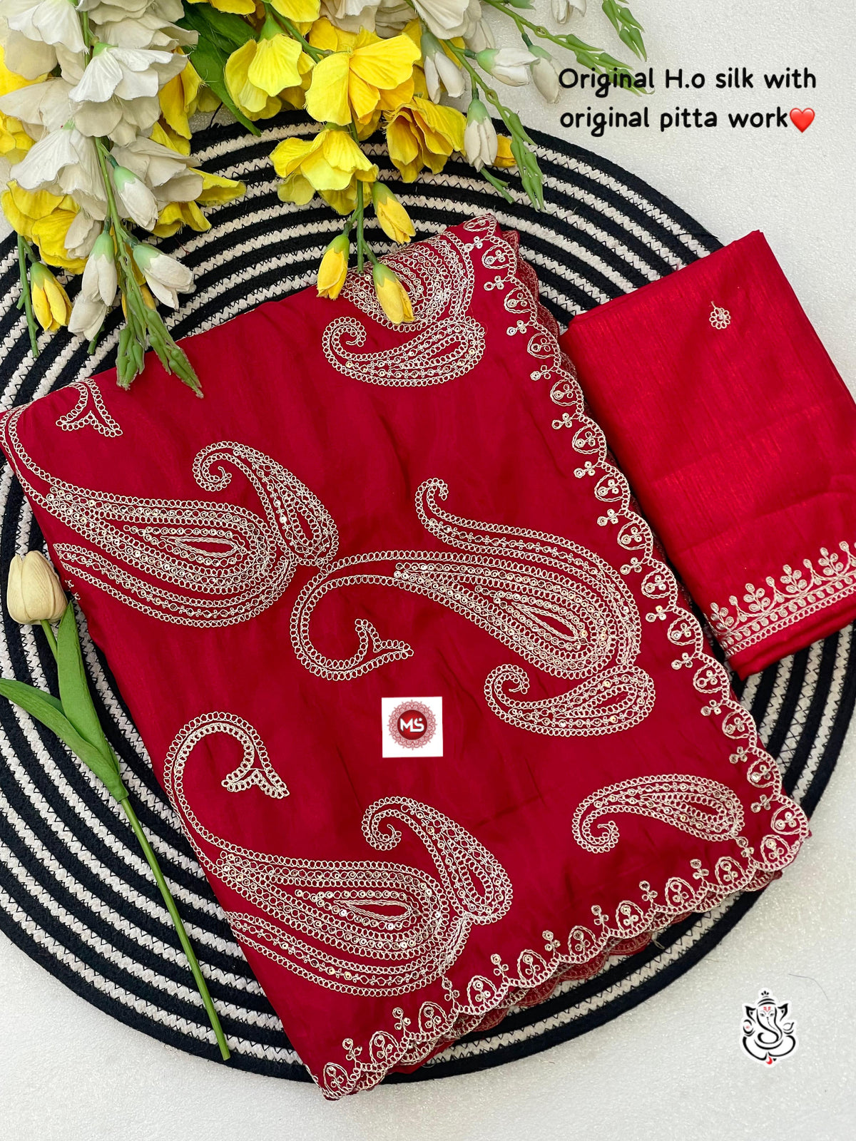 Trending Soft Pita Aari-Tari Gotapati Work Saree