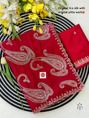 Trending Soft Pita Aari-Tari Gotapati Work Saree