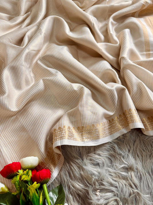 Traditional Stunning Kasavu Rich Zari Border Work Saree