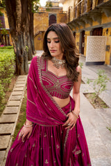 Designer Rangoli Silk Sequence Embroidey Work Lehenga Choli