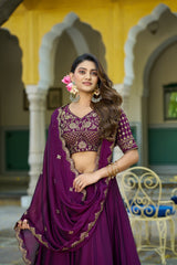 Royal Partywere Rangoli Silk Embroidery Sequence Work Lehenga Choli