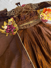 Beautiful Space Silk Revert Moti & Sequence Embroidery Lehenga With Stitched Blouse