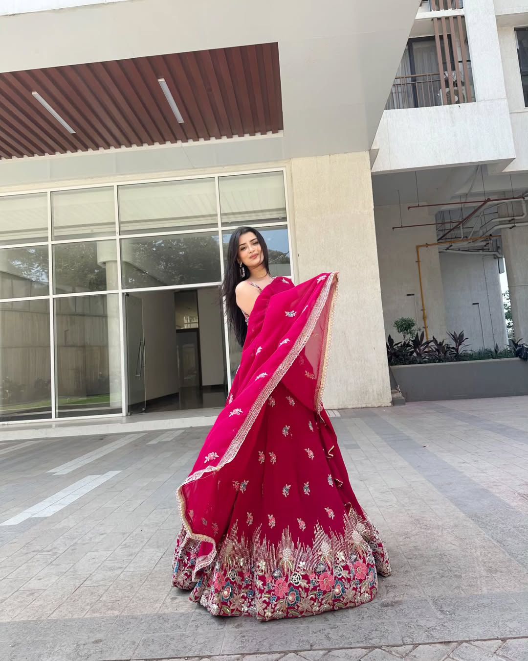 Beautiful Festival Special Georgette Thread With Sequence Work Lehenga Choli
