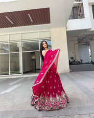 Beautiful Festival Special Georgette Thread With Sequence Work Lehenga Choli