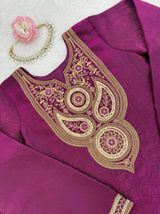 Stylish Designer Fendy Silk Thread & Sequence Work Sharara Set