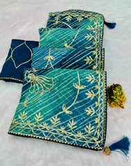 Beautiful Soft Kota Silk Lehriya Multi Saree