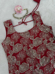 Festive Special Simmer Silk Thread & Sequence Work Sharara