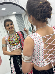 Navratri Special Pure Cotton Gamathi Work Lehenga Choli