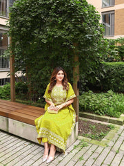 Trendy Georgette Sequence & Zari Embroidery Work Kuftan-Pant Set