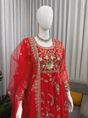 Beautiful Georgette Thread With Sequence Work Gown
