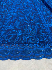 Marvelous Royal Blue Georgette Sequence & Thread Work Lehenga Choli