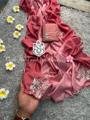 Beautiful Pending Colour Shade Wedding Wear Crape Silk Saree