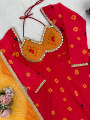 Trendy Stylish Georgette Digital Print With Real Mirror Work Gown