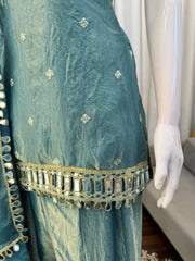 Party-wear Fendy Silk Thread & Sequence With Real Mirror Work Suit