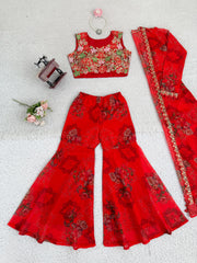 Designer Elegant Tibby Silk Ethnic Wear Sharara Set