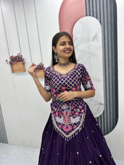 Wedding Special Embroidery Thread & Sequence Lehenga Choli