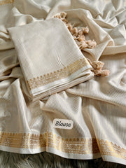 Traditional Stunning Kasavu Rich Zari Border Work Saree