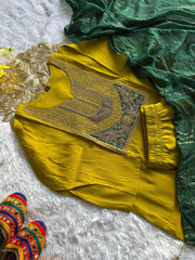 Beautiful Roman Silk Embroidery With Sequence Work Dress