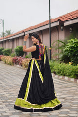 Navratri Special Pure Cotton Gamathi Work Lehenga Choli