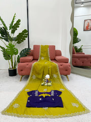 Beautiful Party-wear Designer Tesla Chiffon Silk Saree
