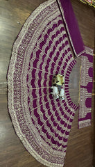 Beautiful Party-wear Georgette Embroidery Sequence Stone Work Lehenga Choli